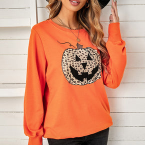 Leopard Jack-O-Lantern Sweatshirt