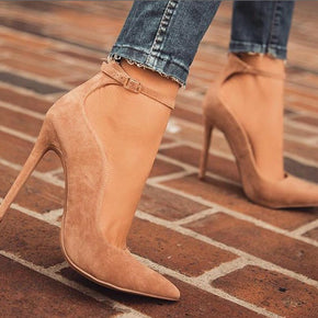 Buckle Pointed High Heels