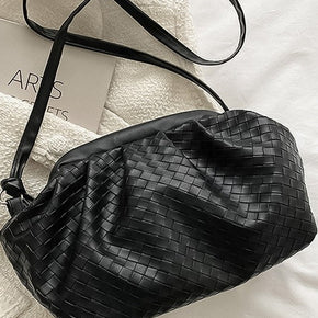 Faux Leather Woven Bag