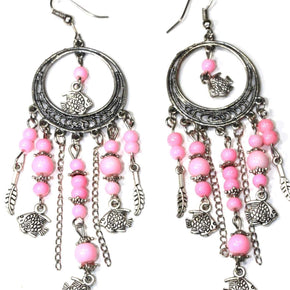 Fish Charms Chandelier Bead Earrings