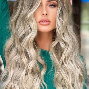 Full Machine Made Long Wave Wigs 26''