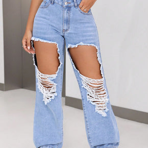 Distressed Jeans with Pockets