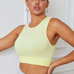 Round Neck Long Active Bra