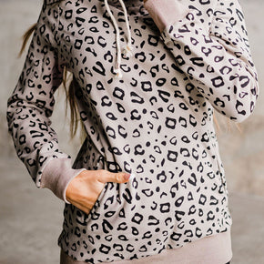 Leopard Print Long Sleeve Hoodie