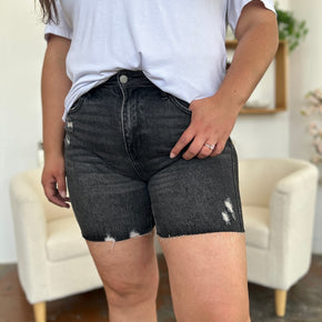 Judy Blue Full Size High Waist Rigid Magic Denim Shorts