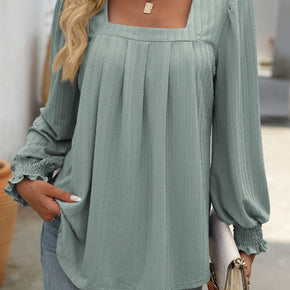 Mandy Square Neck Long Sleeve Top