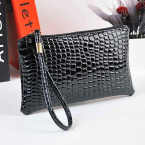 Fashion Handbag Womens Crocodile Leather Clutch