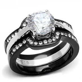 Women Stainless Steel Cubic Zirconia Rings