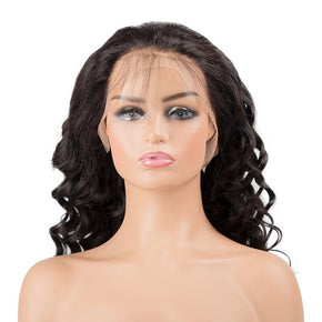 HD Transparent Lace Front Loose Curly Human Hair Wigs 200%