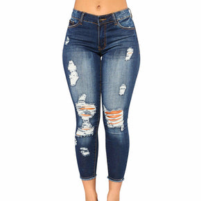 High Waist Jeans Slim Stretch Denim Jean