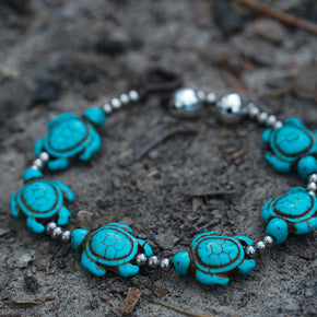 Turtle Silver Boho Bracelet