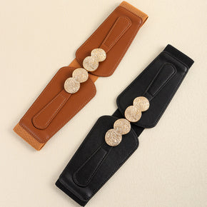 Alloy Buckle Elastic Belt