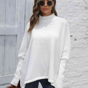 Loose Hem Plain Sweater