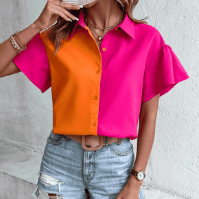 Contrast Short Sleeve Shirt