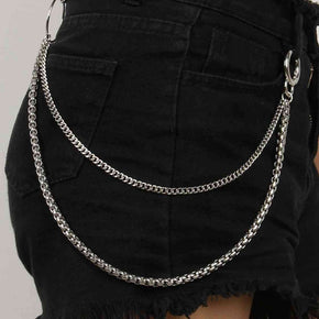 Double-Layered Metal Chain Belt