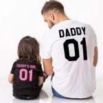 Pink word parent-child family outfit